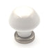 Liberty Modern Elegant Satin Nickel White Ceramic 1 3/16" Knob P37512C-SN-CP