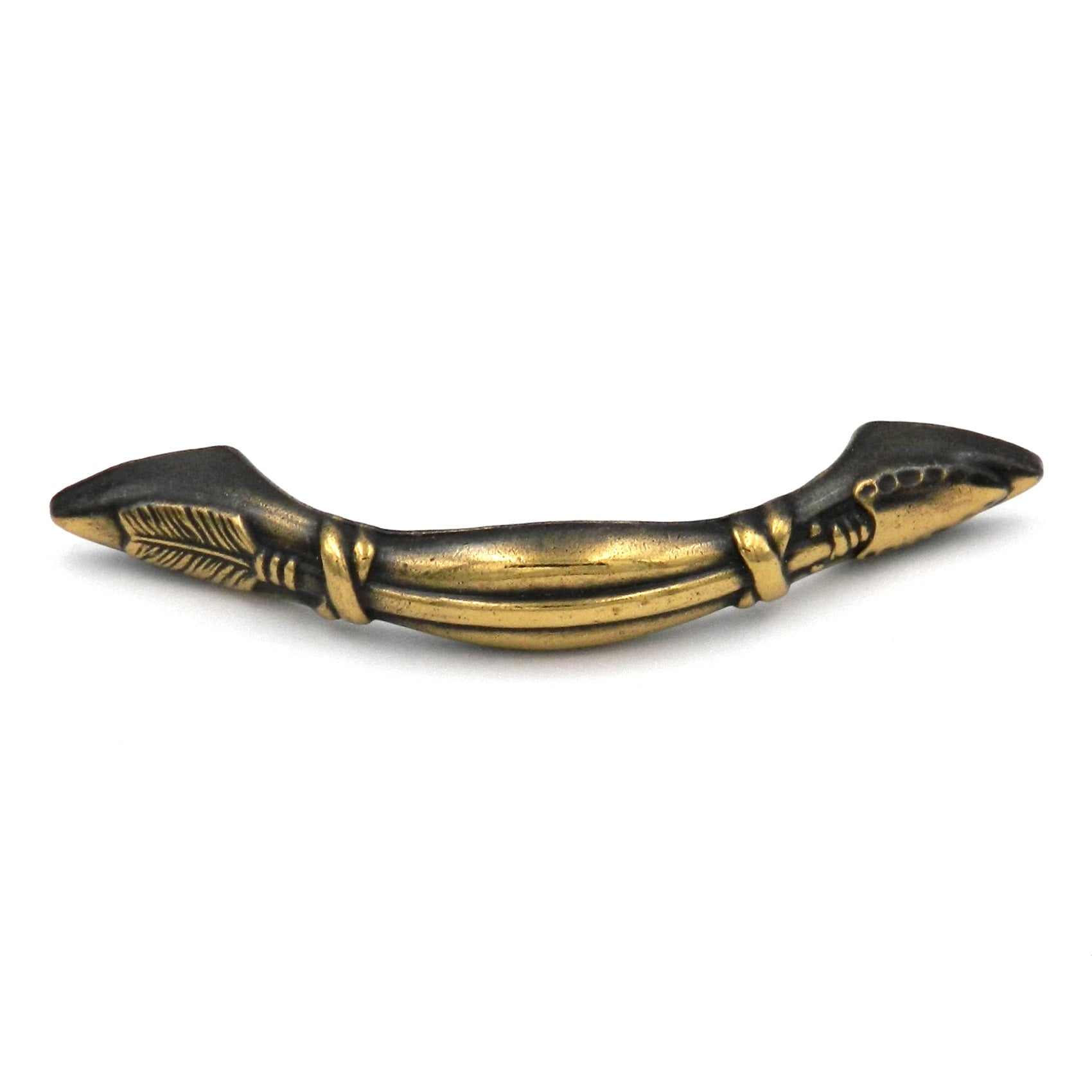 Hickory Hardware Southwest Lodge Medallón de latón ennegrecido 3 "cc Flecha Gabinete Tirador P381-BBM