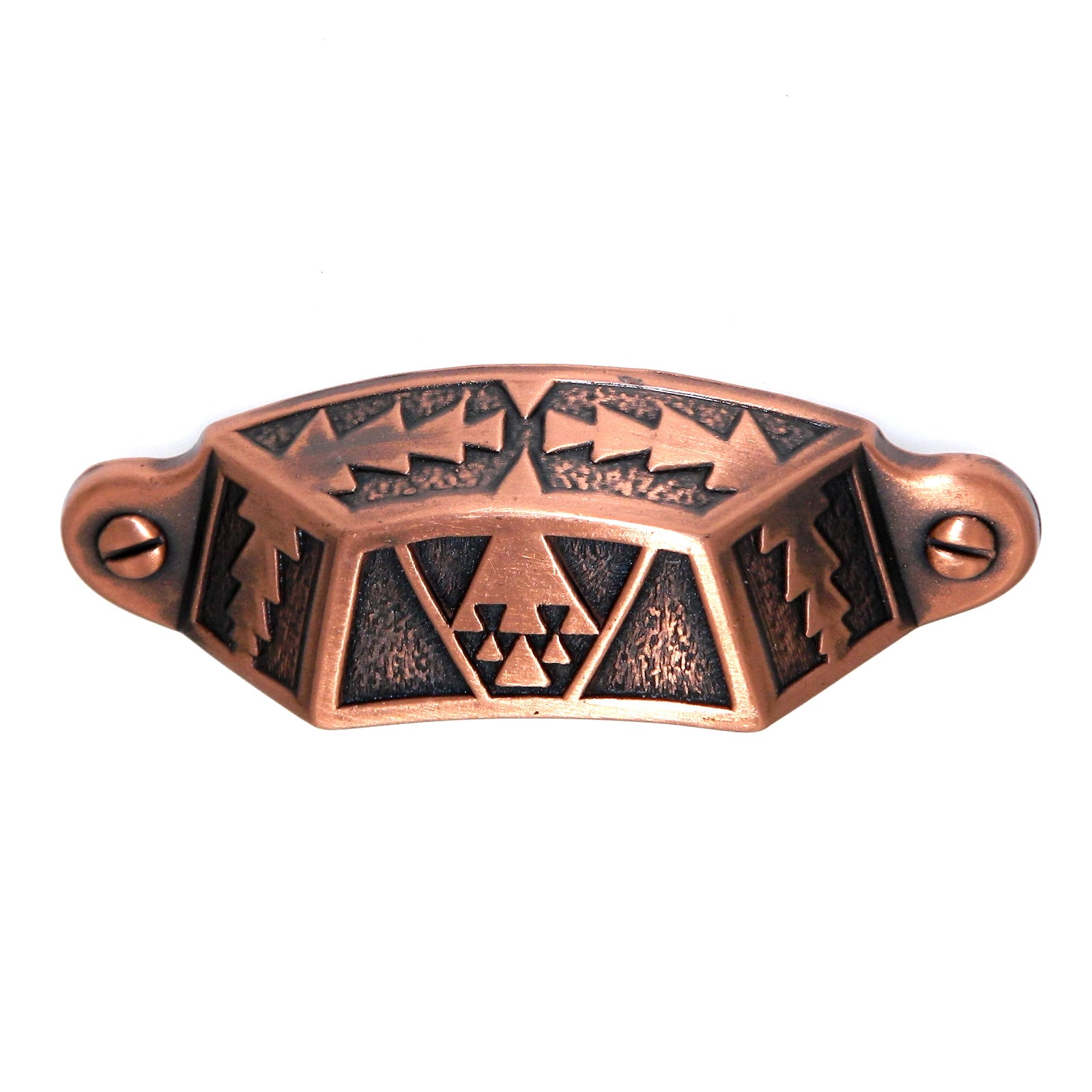 Hickory Hardware Southwest Lodge P388-AC Antique Copper 3" cc Drawer Cup Pull