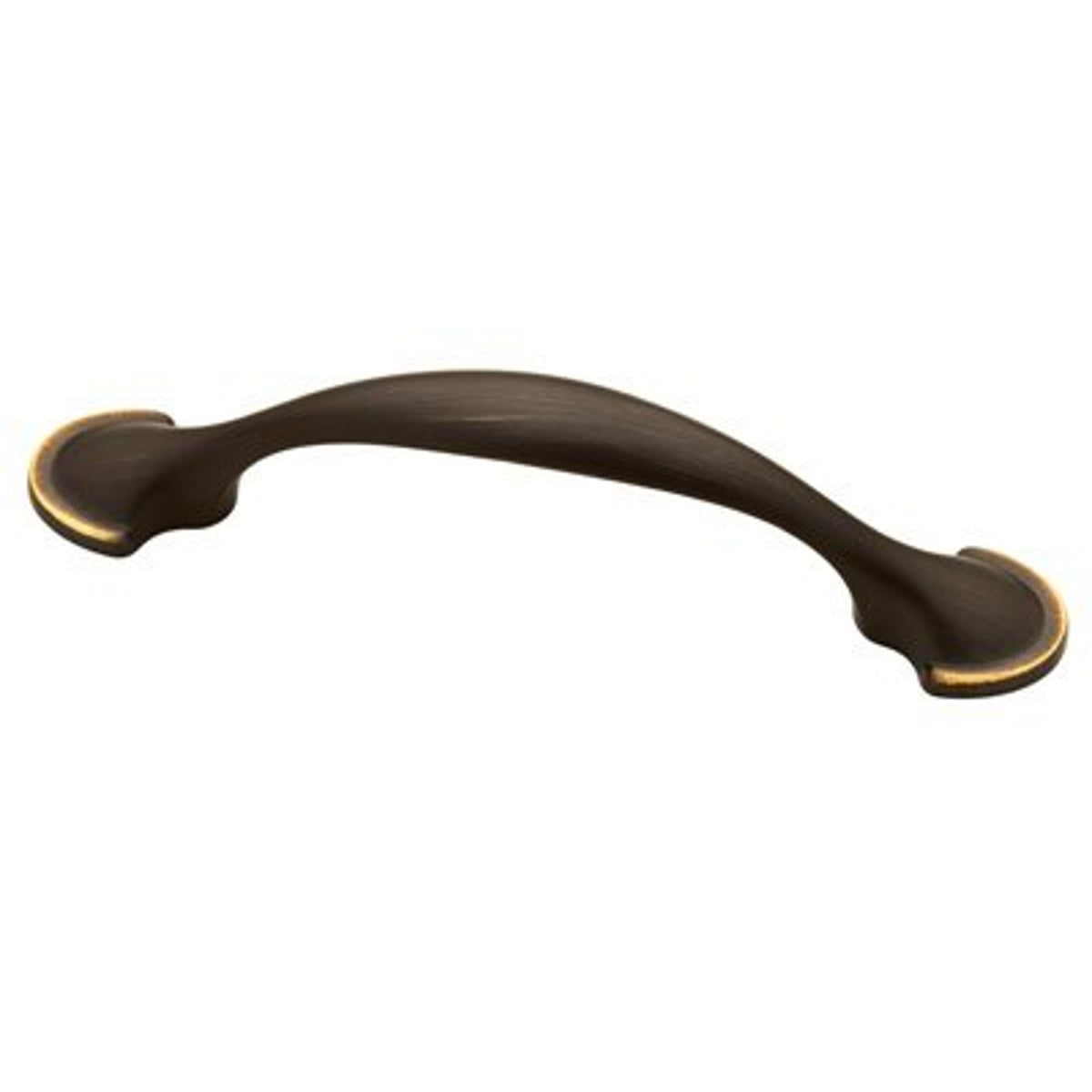 Liberty Cabinet Shop Venetian Bronze Arch Decorative Half-Round Foot 3"cc Handle Pull P39955C-VBG-C