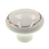 Liberty Ceramic White With Gold Circle 1 1/2" Round Cabinet Knob P40022V-WG