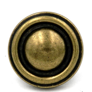 Hickory Hardware Annapolis Lancaster Hand Polished Brass Round Disc 1 1/4" Cabinet Knob P411-LP