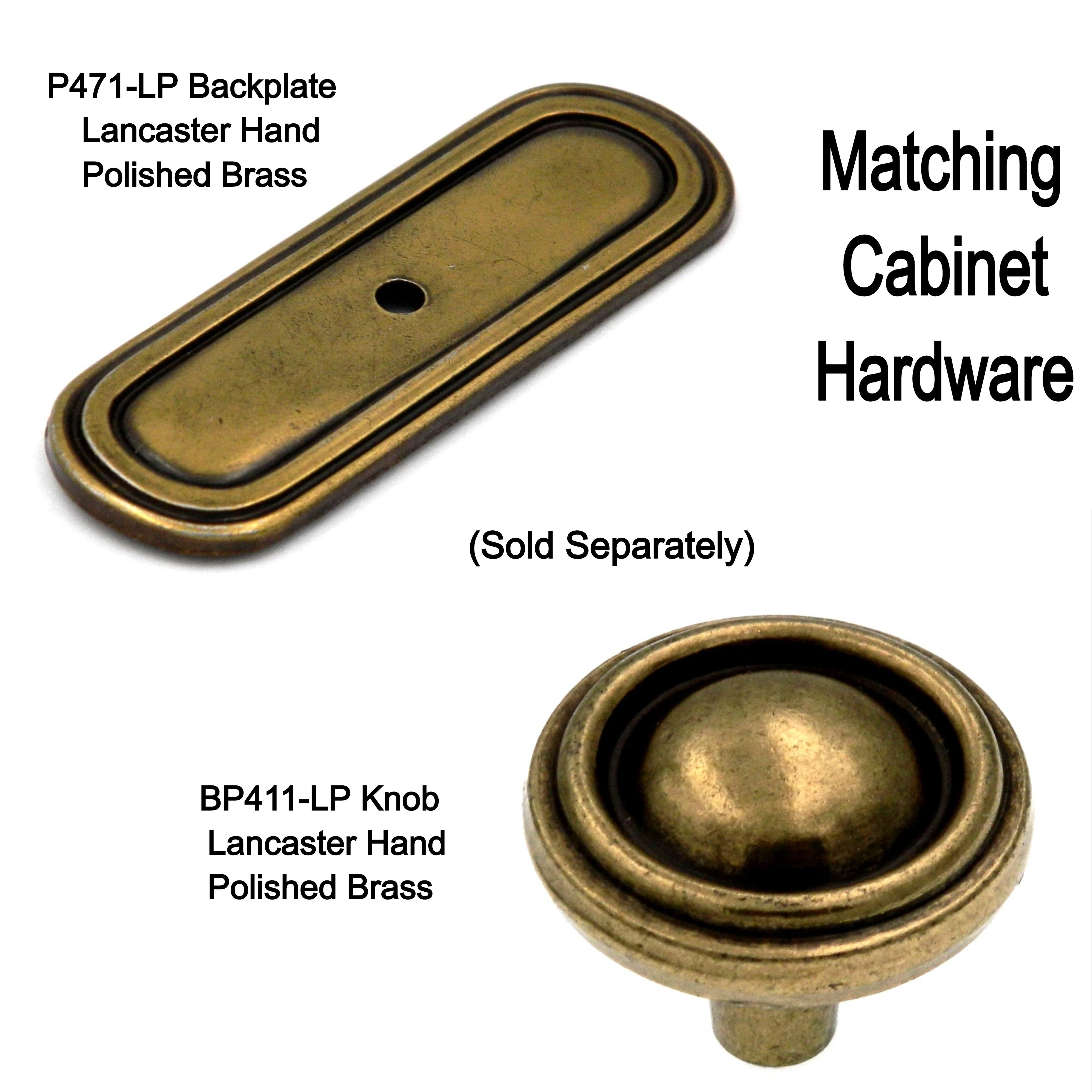 Belwith Hickory Hardware P471-LP Lancaster - Tirador de latón para gabinete