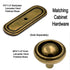 Belwith Hickory Hardware P471-LP Lancaster - Tirador de latón para gabinete
