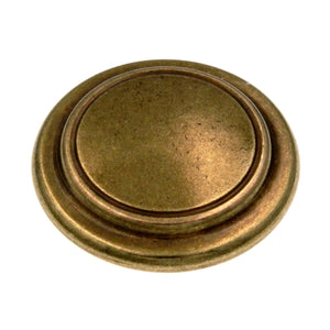 Hickory Hardware Manor House Lancaster Hand Polished Brass Round Disc 1 1/4" Cabinet Knob P413-LP