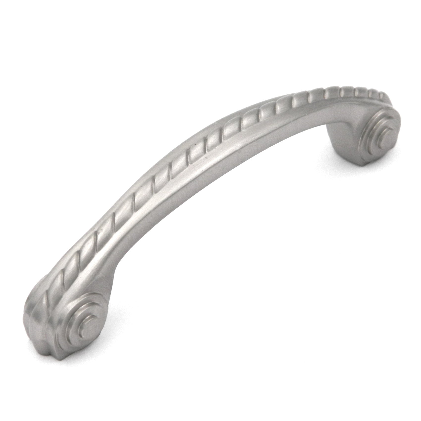Hickory Hardware Annapolis Satin Nickel P415 3 3/4" (96mm)cc Solid Brass Rope Cabinet Handle Pull