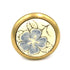 Belwith Hickory Hardware English Cozy Blue Flower Almond Ceramic Center 1 1/4" Knob P426-BF