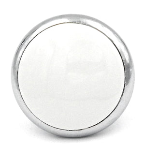 Hickory Hardware Tranquility Chrome & White Round 1 3/8" Porcelain Cabinet Knob P427-26W