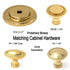 Hickory Hardware Savannah latón pulido 1 1/2" placa trasera de perilla de latón macizo P44
