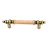 Hickory Hardware Lancaster Polished and Oak Wood Center 3"cc Cabinet Pull P457-OAK