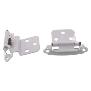 Pair of Belwith 3/8" Inset Hinges White With Chrome Tip P50030F-A4
