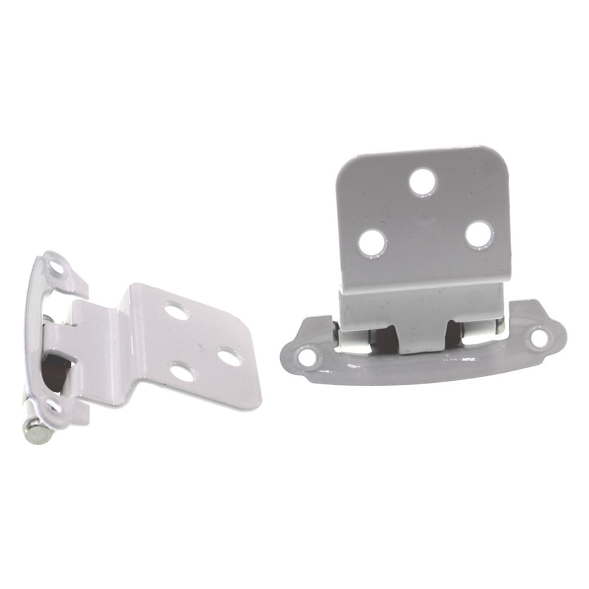 Pair of Belwith 3/8" Inset Hinges White With Chrome Tip P50030F-A4