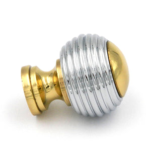 Liberty Chrome and Polished Brass 1 1/8" Round Ball Knob Pull P50305V-PLC-C7