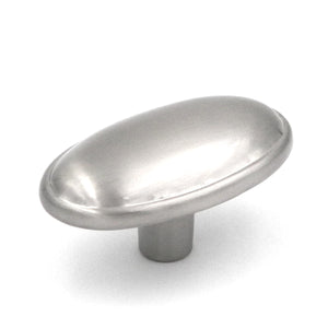 Hickory Hardware Tranquility Satin Chrome Oval Smooth Dome 1 11/16" Cabinet Knob P517-SC