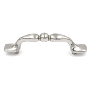 Hickory Tranquility P524-SC Satin Chrome White 3"cc Arch Cabinet Handle Pull