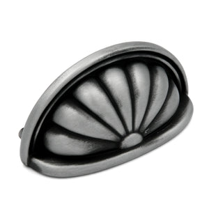 Hickory Hardware Newport Satin Pewter Antique 3"cc Drawer Cup Pull P535-SPA