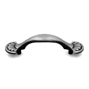 Hickory Hardware Newport Satin Pewter Antique 3"cc Flower Petal Cabinet Pull P538-SPA