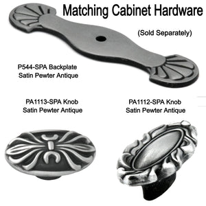 Hickory Hardware Morning Star Satin Pewter Antique 2 1/8" Ornate Cabinet Knob Pull PA1113-SPA
