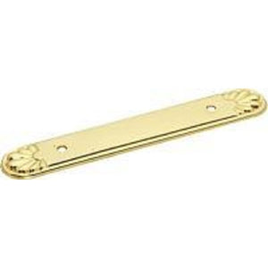 Hickory Hardware Polished Brass Tranquility 3"cc Handle Backplate P545-PB