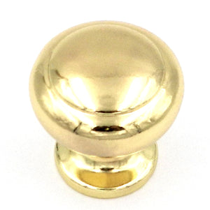 Belwith Eclectic Ultra Brass 1 1/4" Ringed Polished Brass Cabinet Knob P548-LP