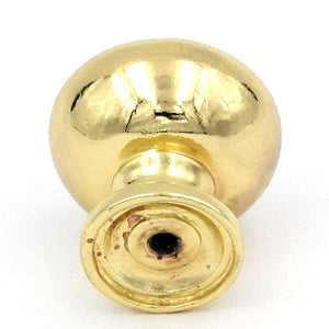 Belwith Eclectic Ultra Brass 1 1/4" Ringed Polished Brass Cabinet Knob P548-LP