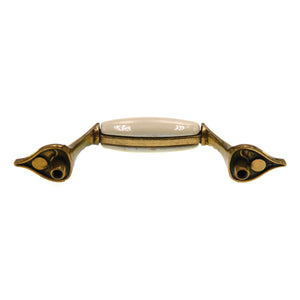 Belwith Heartland Brass With Almond Center 3" Ctr. Cabinet Arch Pull P560-HL