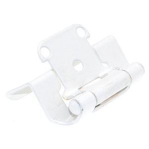Pair Hickory Hardware White Cabinet Hinges 1/2" Overlay Full Wrap 3/4" P5710F-W2