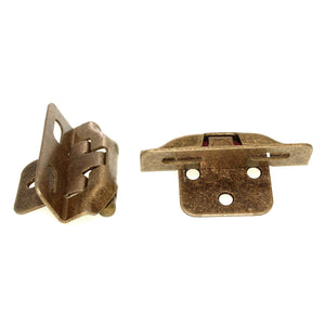 Hickory Hardware Antique Brass Self-Closing Wrap 1/4" Overlay Hinges P60010F-AB