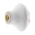 Belwith English Cozy White With Pink Rose 1 3/8" Porcelain Cabinet Knob P602-PR