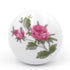 Hickory Hardware English Cozy porcelana blanca y rosas rosadas redondas con rosa rosa 1 1/16" perilla de gabinete de porcelana P603-PR