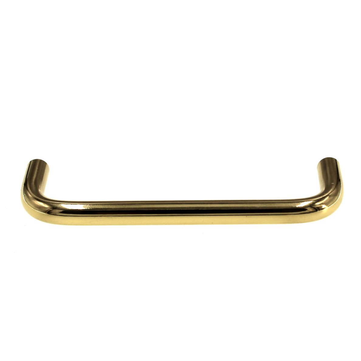 Liberty Polished Brass 3 3/4" (96mm) Ctr. Smooth Cabinet Wire Pull P604B6-PB