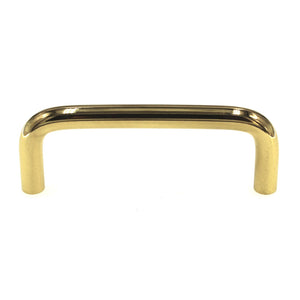 Liberty Polished Brass 3" Ctr. Smooth Cabinet Wire Pull Handle P604BA-PB