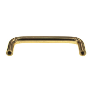 Liberty Polished Brass 3" Ctr. Smooth Cabinet Wire Pull Handle P604BA-PB