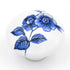 Hickory Hardware English Cozy White 1 3/8" Cabinet Knob Blue Flower P606-POP