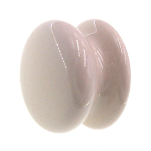 Belwith English Cozy Light Almond 1" Round Porcelain Cabinet Knob 