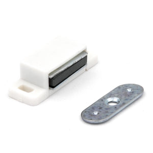 Hickory Hardware Magnetic 1 1/2"cc White Plastic Cover Cabinet Latch Catch P650-W