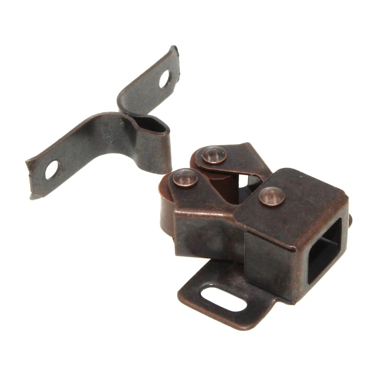 Hickory Hardware 1" Ctr. Double Roller Cabinet Catch Statuary Bronze P657-STB