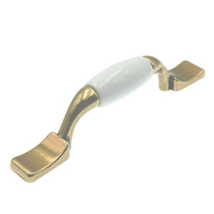 Hickory Hardware English Cozy Lancaster Hand Polished Brass Cabinet  3"cc Handle Pull P670-W