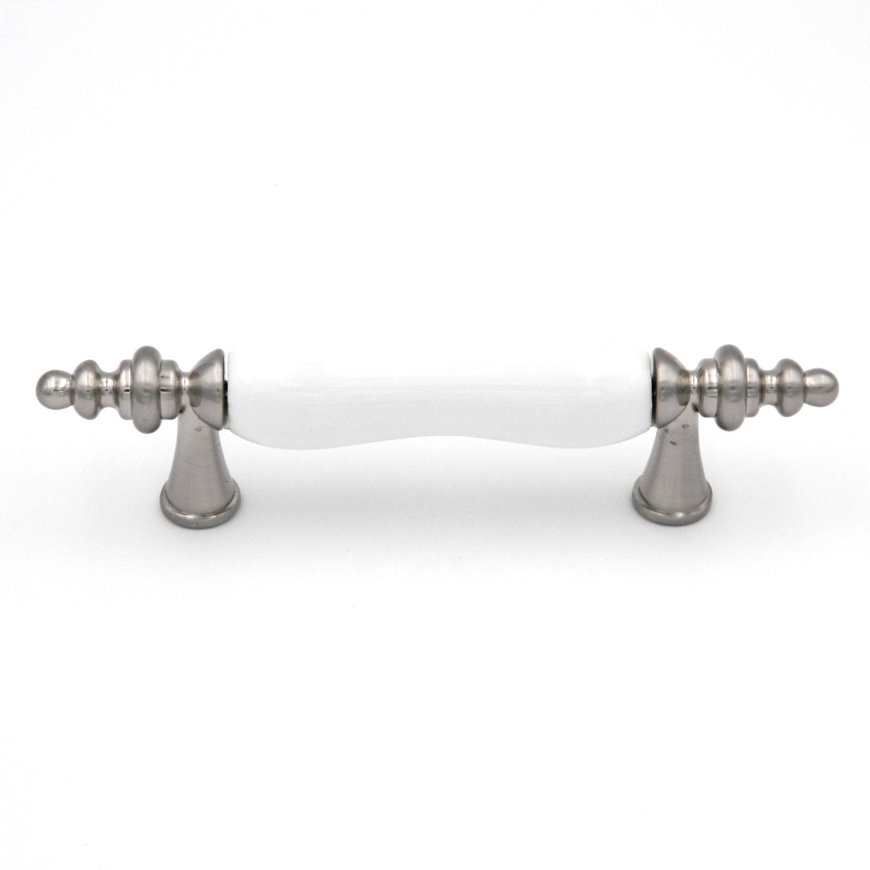 Hickory Hardware Tranquility Satin Nickel White P703-SNW 3"cc Cabinet Bar Pull