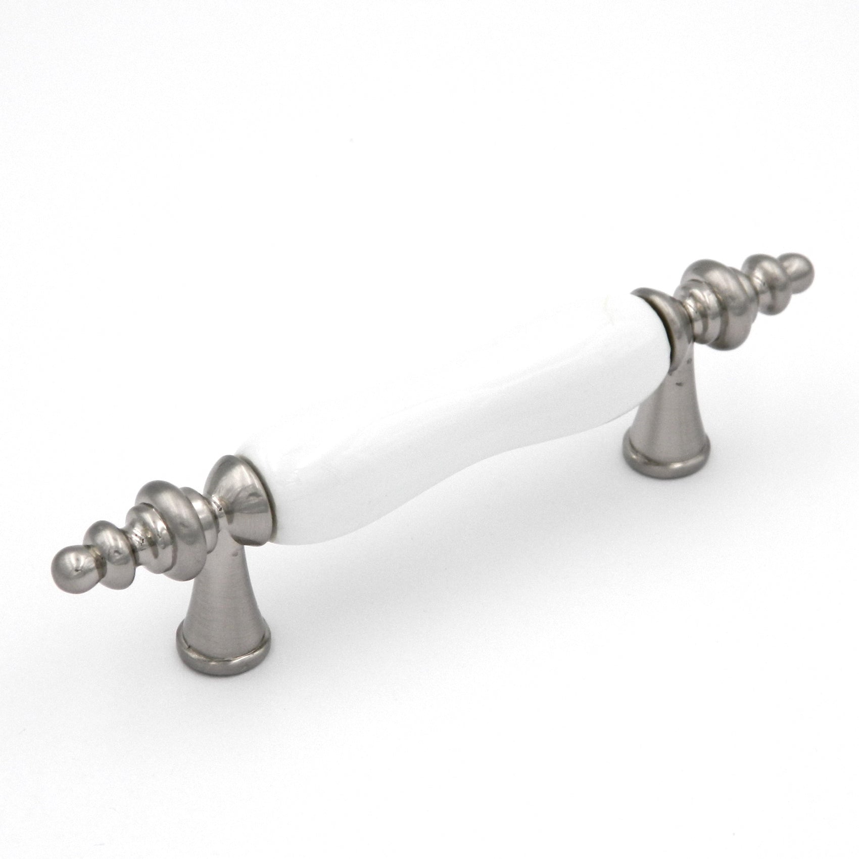Hickory Hardware Tranquility Satin Nickel White P703-SNW 3"cc Cabinet Bar Pull