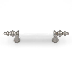 Hickory Hardware Tranquility Satin Nickel White P703-SNW 3"cc Cabinet Bar Pull