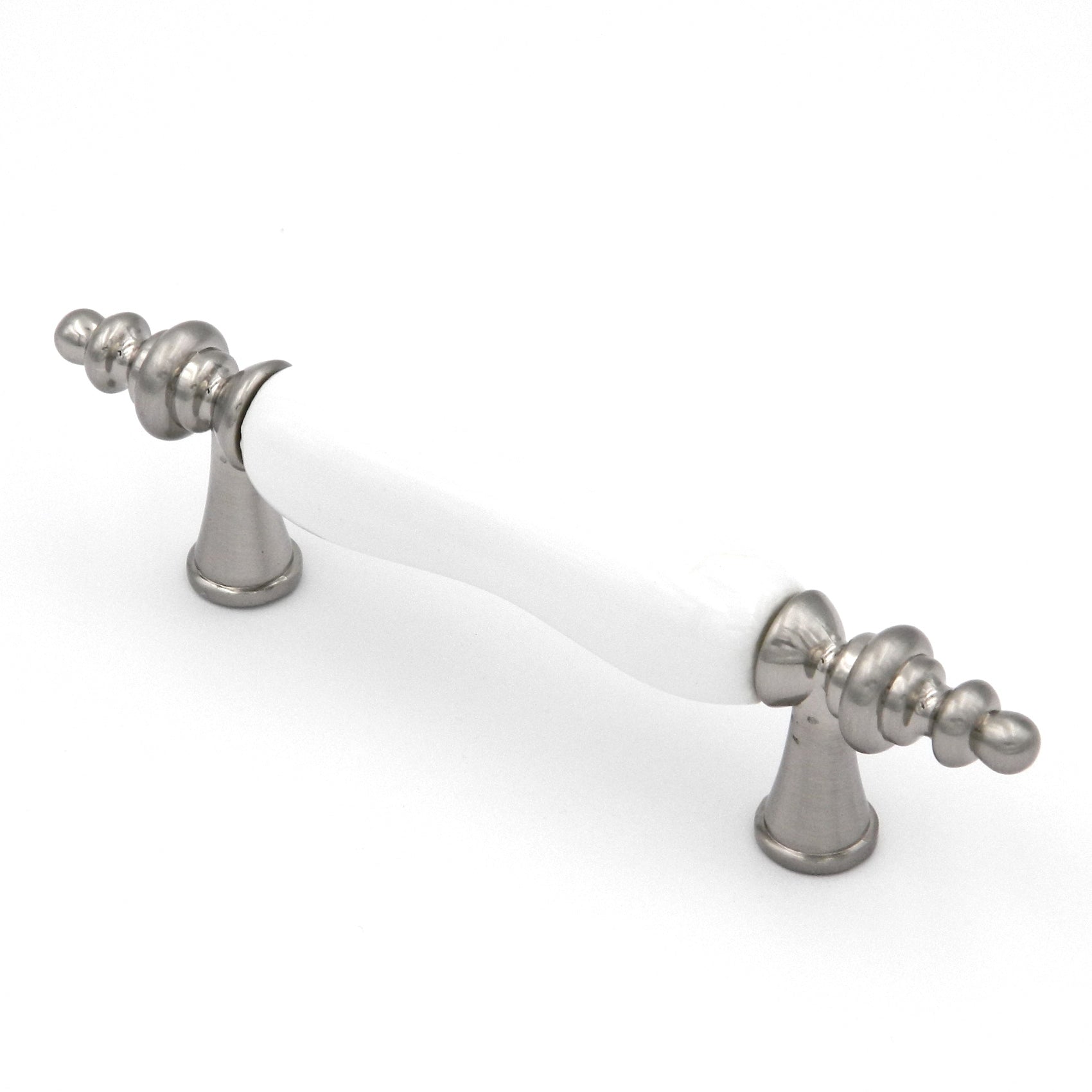 Hickory Hardware Tranquility Satin Nickel White P703-SNW 3"cc Cabinet Bar Pull