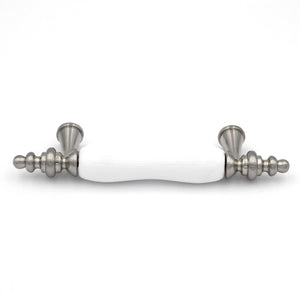 Hickory Hardware Tranquility Satin Nickel White P703-SNW 3"cc Cabinet Bar Pull