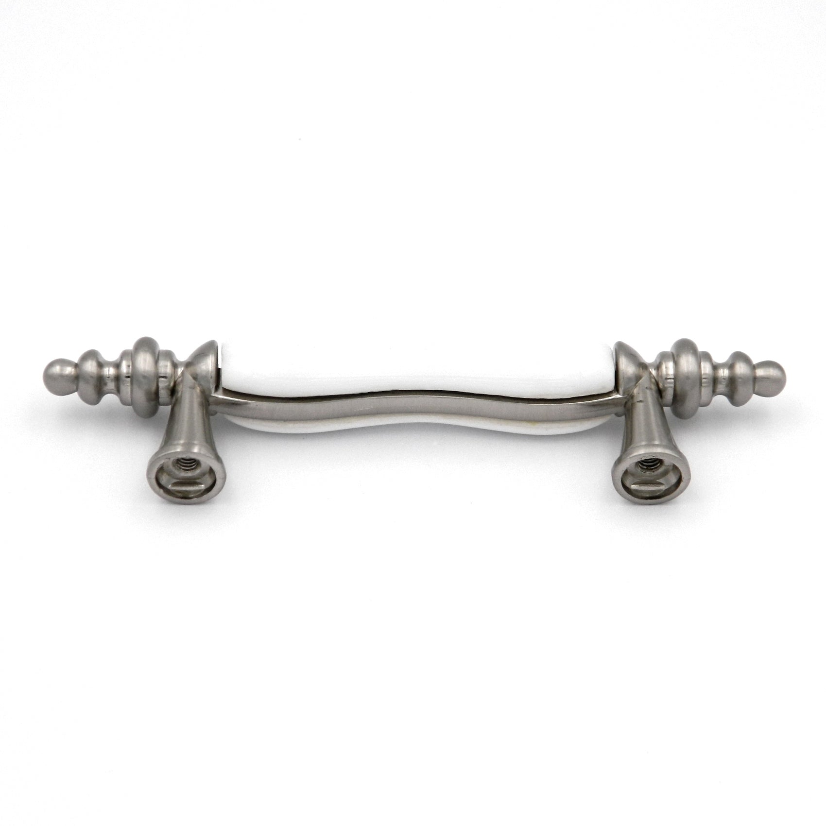 Hickory Hardware Tranquility Satin Nickel White P703-SNW 3"cc Cabinet Bar Pull