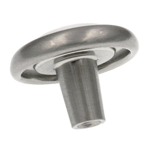Hickory Hardware Tranquility 1 1/8" Satin Nickel and White Round Cabinet Knob P709-SNW