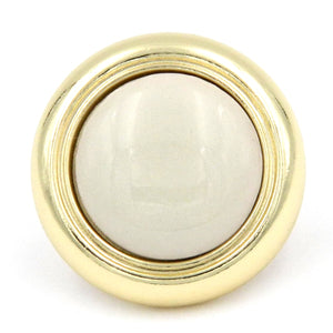 20 Pack Hickory Hardware Tranquility 1 1/8" Polished Brass and Ivory Round Cabinet Knob P714-IV