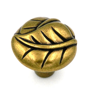 Hickory Hardware Touch of Spring 1 1/4" Lancaster Hand Polished Brass Round Cabinet Knob P7301-LP