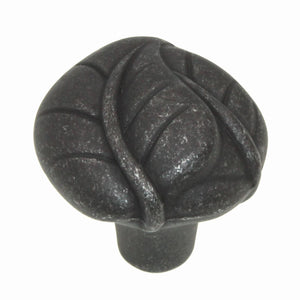 Hickory Hardware Touch of Spring 1 1/4" Leaf Cabinet Knob Vibra Pewter P7301-VP