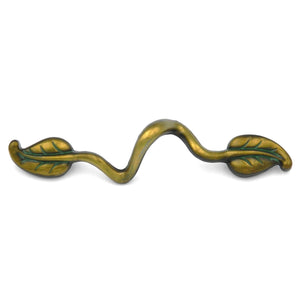 Hickory Hardware Touch of Spring Verde Antique Wavy Cabinet 3 3/4" (96mm)cc Handle Pull P7302-VA