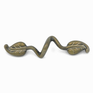 P7306-BOA Blonde Antique 3"cc Leaf Cabinet Handle Pull Belwith Touch of Spring